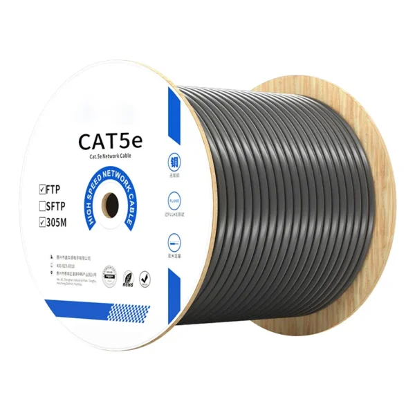 Manufacturer Cat5e Cable S/FTP Indoor PVC LSZH PE 24 AWG 4 Pairs 305M 200FT - 图片 8