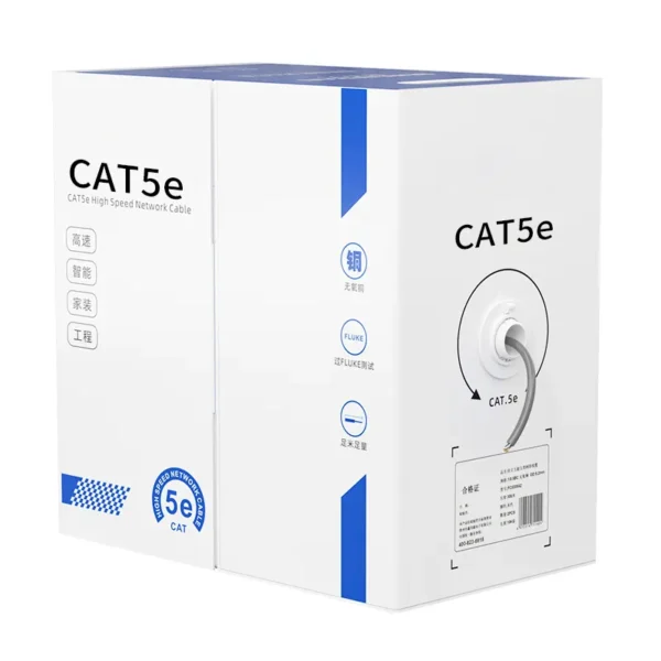 Factory Supply Cat5e Cable U/UTP Indoor PVC LSZH 24 AWG 4 Pairs 305M 200FT - 图片 5