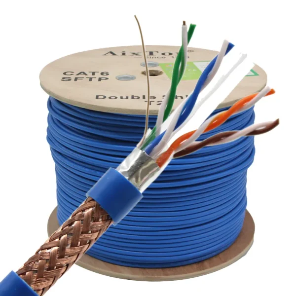 High Quality Indoor Cat6A Cable SF/UTP Bulk PVC LSZH PE 23AWG 4 Pairs 305M 200FT 1000FT OEM / ODM