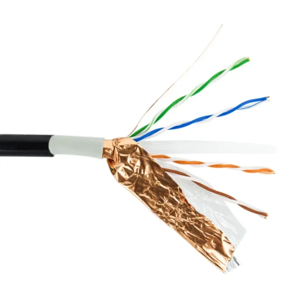 High Quality Outdoor Cat6A Cable SF/UTP Bulk PVC LSZH PE 23AWG 4Pairs 305M 200FT 1000FT OEM / ODM - 图片 2